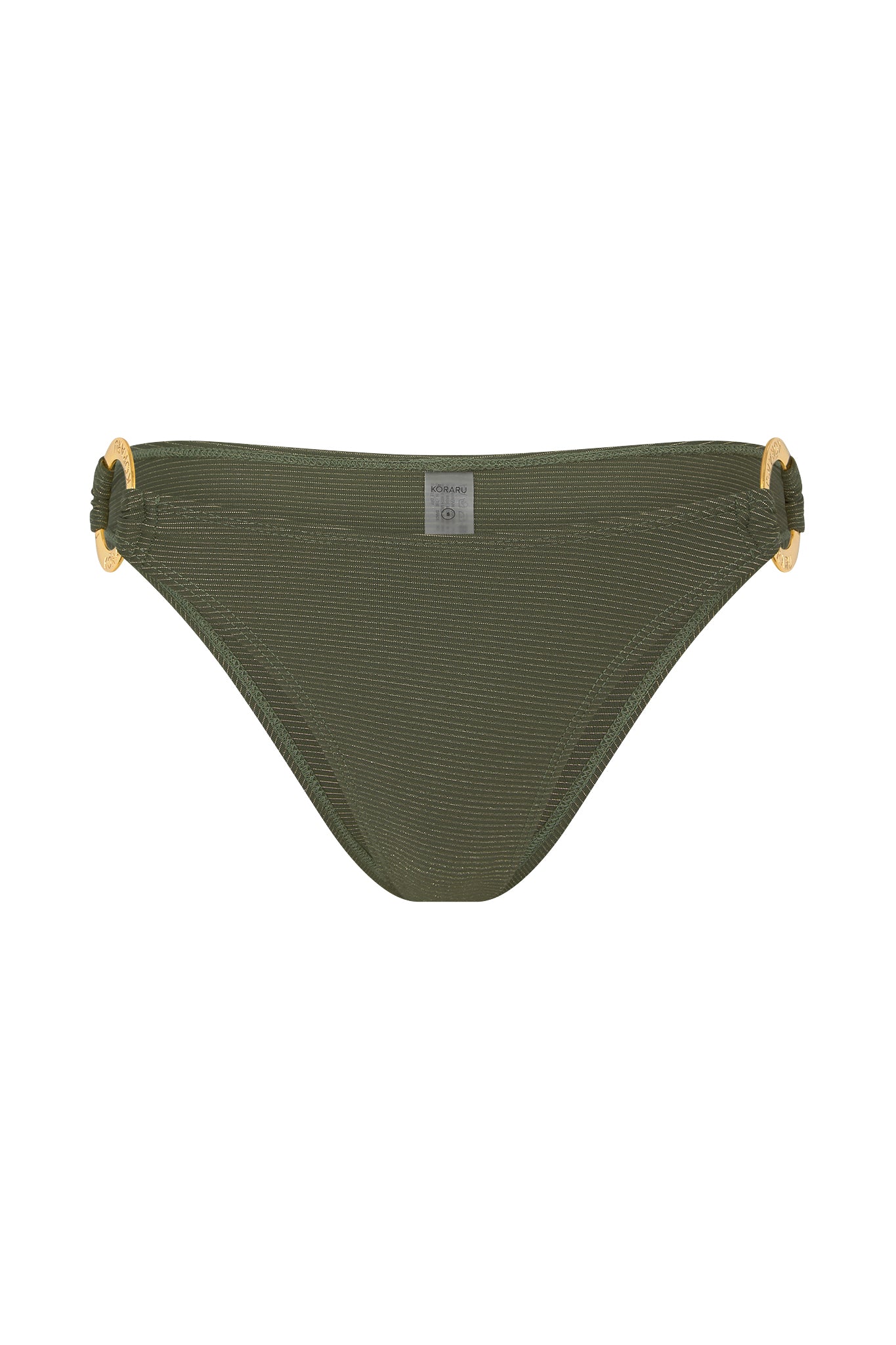 green bikini bottoms with gold details