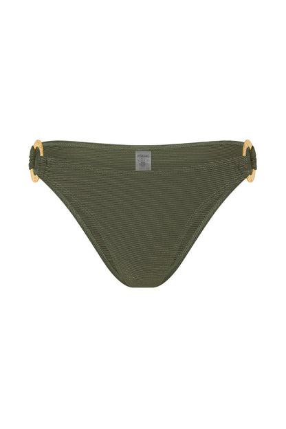 green bikini bottoms with gold details